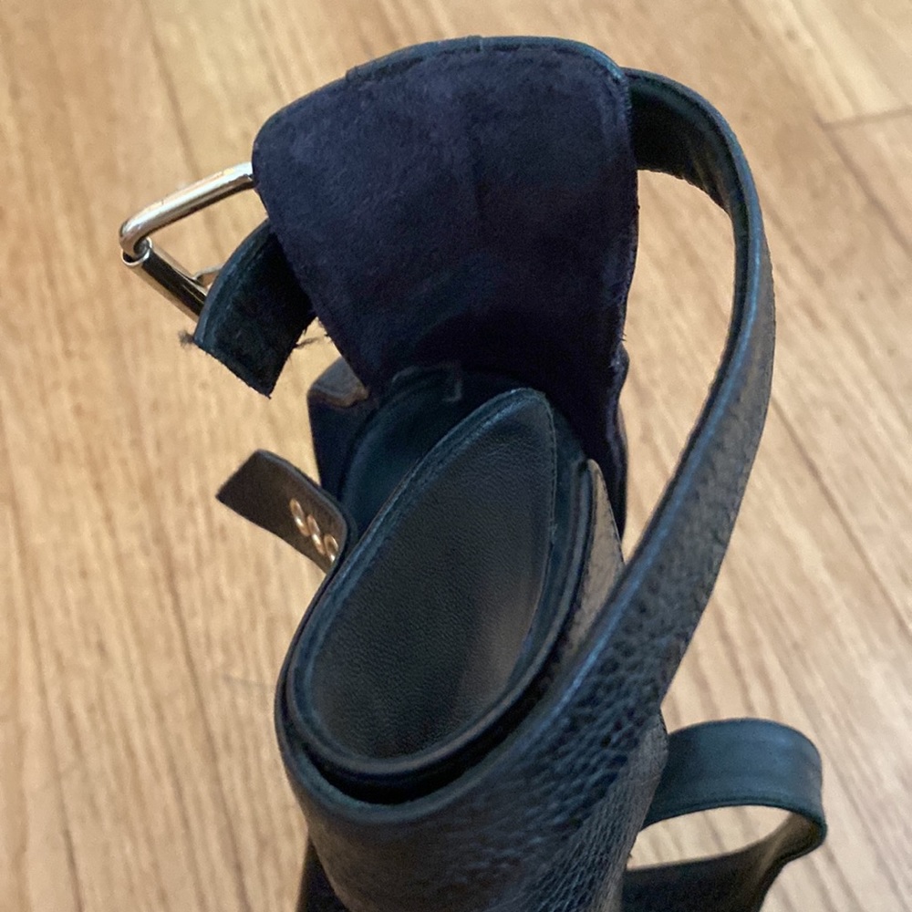 Burberry Black Peep-Toe Ankle Boots - Picture 5 of 6